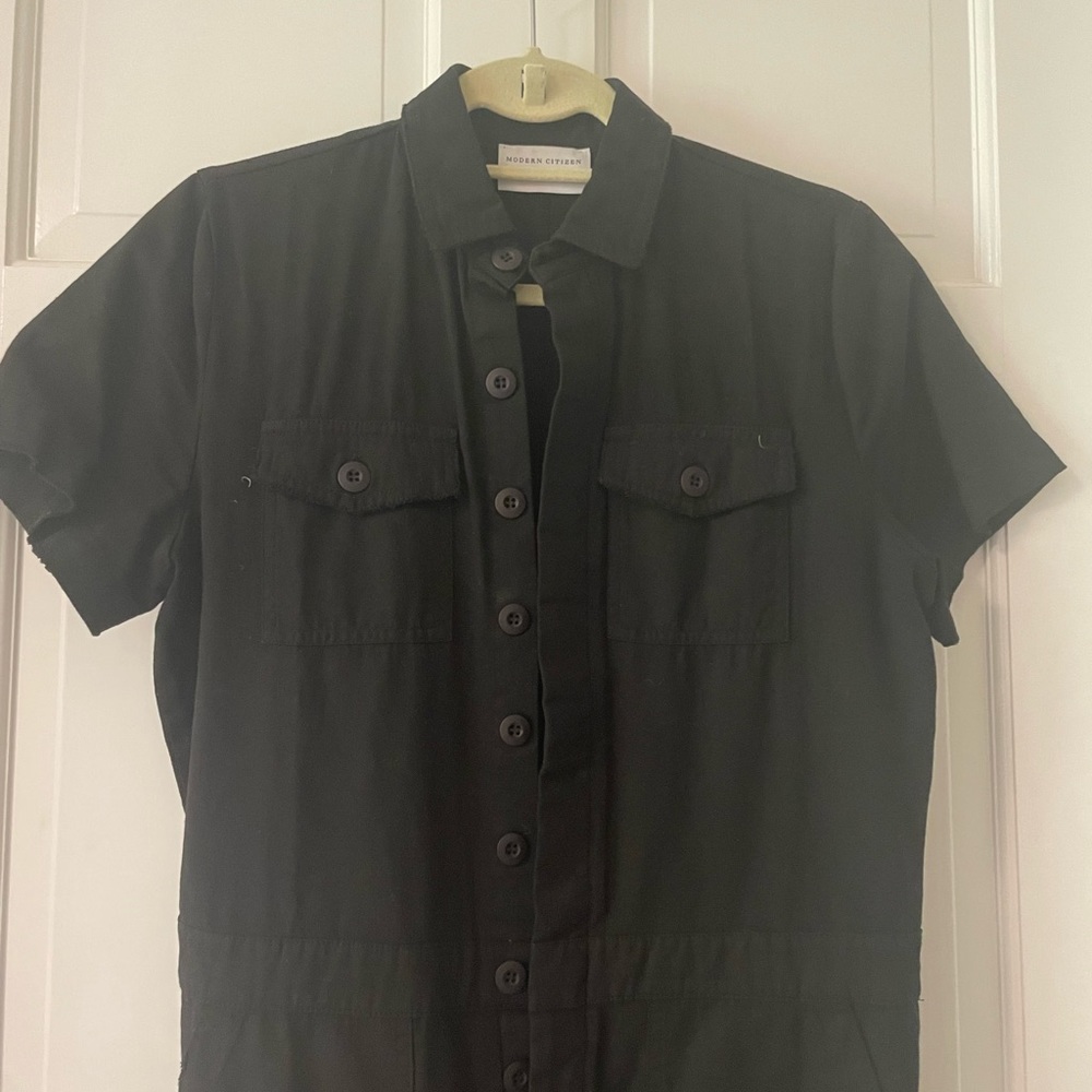 Black button up jumpsuit